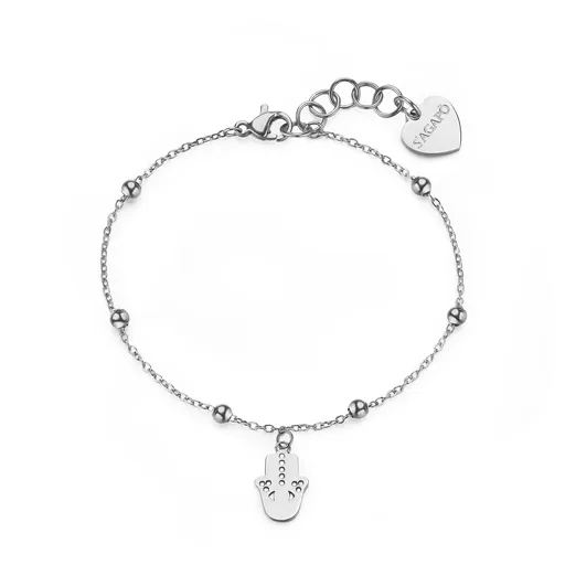 S'Agapõ Slušivý ocelový náramek Ruka Fatimy Witch SWH17