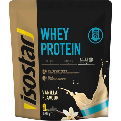 Isostar WHEY PROTEIN 570 G VANILKA Prášek pro přípravu proteinového nápoje s obsahem BCAA, , velikost 570 G