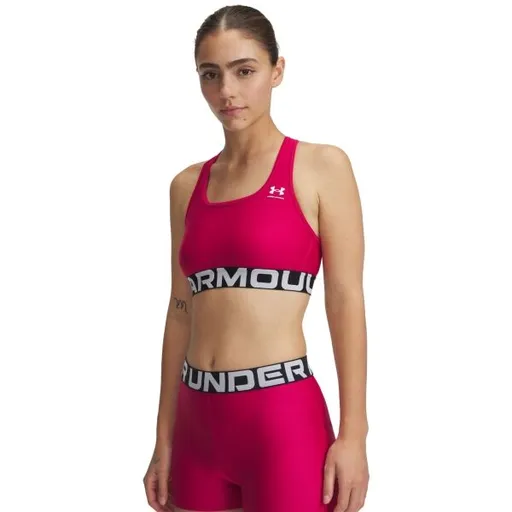 Under Armour HG MID BRANDED Dámská podprsenka, růžová, velikost