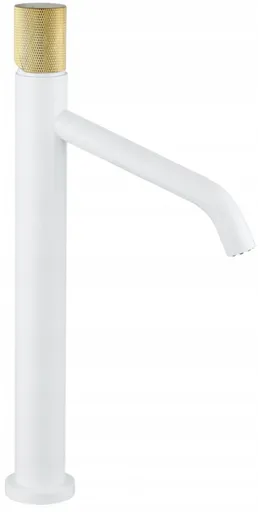 MEXEN/S Rumba umyvadlová baterie vysoká, bílá / zlatá 73511-25