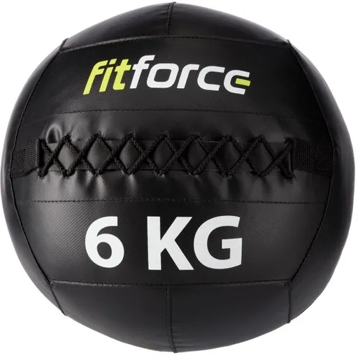 Fitforce WALL BALL 6 KG Medicinbal, černá, velikost 6 KG