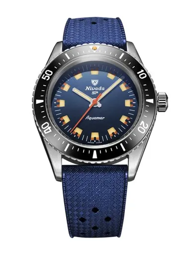 Nivada Grenchen Aquamar Blue - Blue Rubber tropic