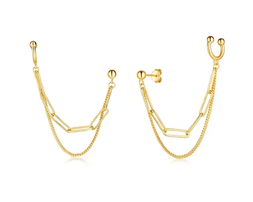 JVD Originální pozlacené náušnice SVLE0726SH2GO00