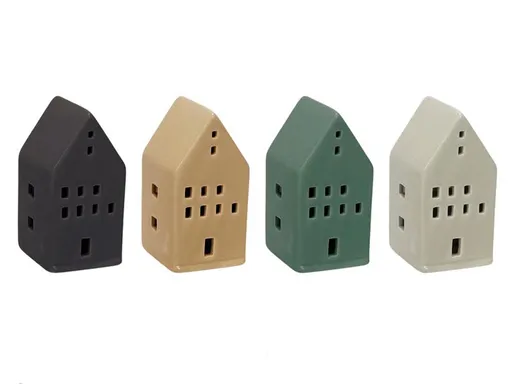 HIT Vánoční dekorace LED domeček 10cm MIX barev