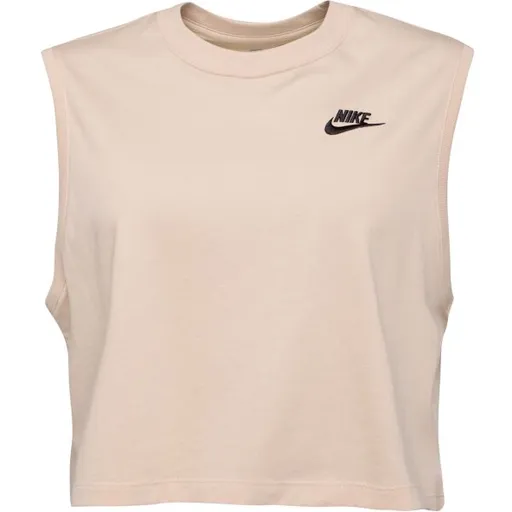 Nike SPORTSWEAR CLUB Dámské tílko, béžová, velikost