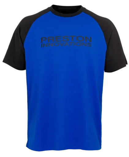 Preston innovations tričko lightweight blue raglan t-shirt - xxxxl
