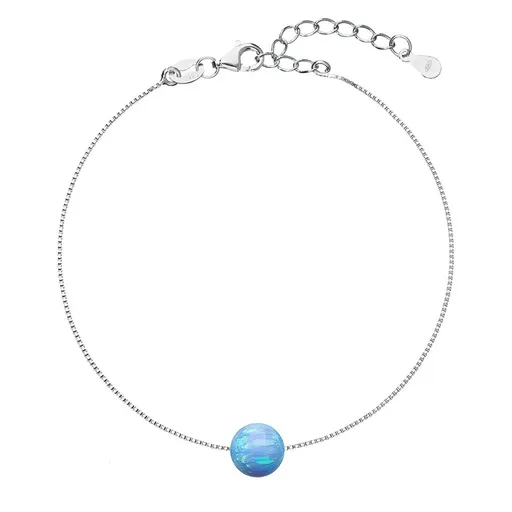 Evolution Group - Pavona Půvabný náramek se světle modrým syntetickým opálem 13019.3 lt. blue