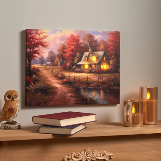 LED obraz Podzimní venkov