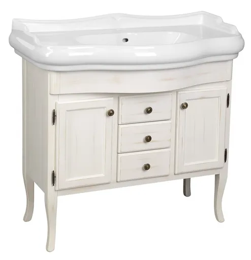 SAPHO RETRO umyvadlová skříňka 89x80x48cm, starobílá 1621