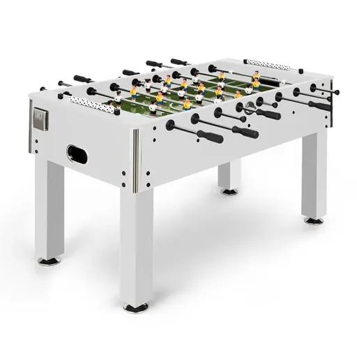 KLARFIT Maracanã, stolní fotbal, turnajové rozměry, míčky z přírodního korku, držák na nápoje, bílá barva