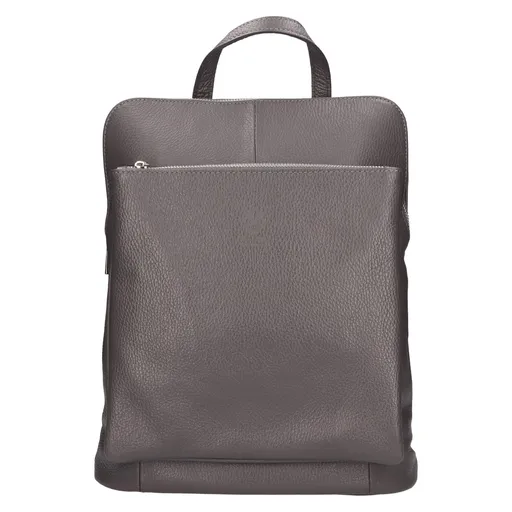 Dámská kožená batůžko-kabelka Italia Ella - tmavě šedá