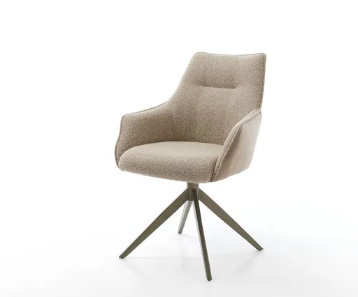 Jídelní židle Alja-Flex s područkami křížová podnož široká kov