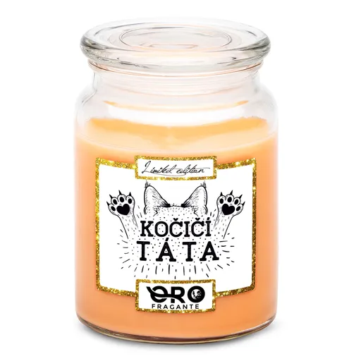Svíčka Kočičí táta – tlapky (Vůně svíčky: Tropické ovoce)