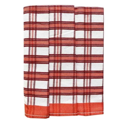 Polášek Károvaná utěrka Egypt - 3 ks - č. 19 | Bílá / červená