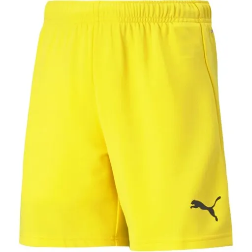 Puma TEAMRISE SHORTS Juniorské šortky, žlutá, velikost