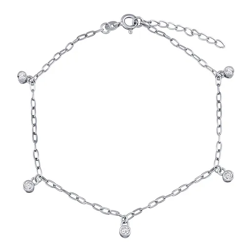 Silvego Stříbrný řetízek na nohu Samantha s Brilliance Zirconia ZT1A36751A