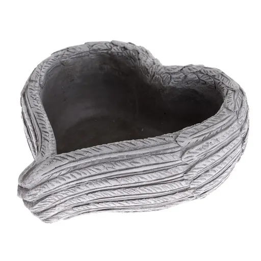 Pietní dekorace Betonový květináč Srdce, 23 x 10 x 23 cm