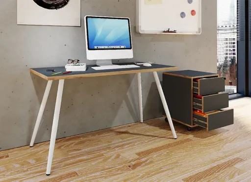 VCM psací stůl „Salia“ 110x50 WH, antracit