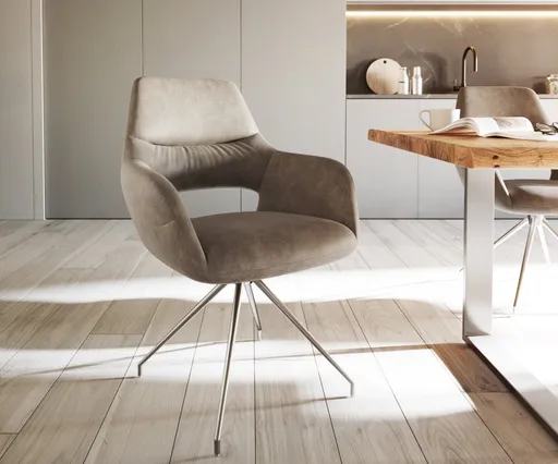 Jídelní židle Yago-Flex křížová podnož zúžená nerezová ocel