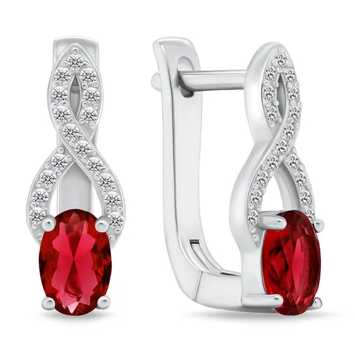 Brilio Silver Půvabné stříbrné náušnice se zirkony EA293DPW