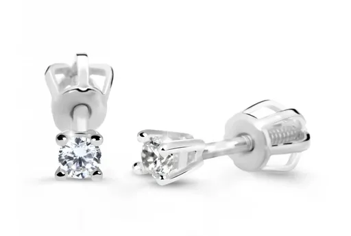 Cutie Jewellery Drobné náušnice z bílého zlata se zirkony Z60129-30-10-X-2