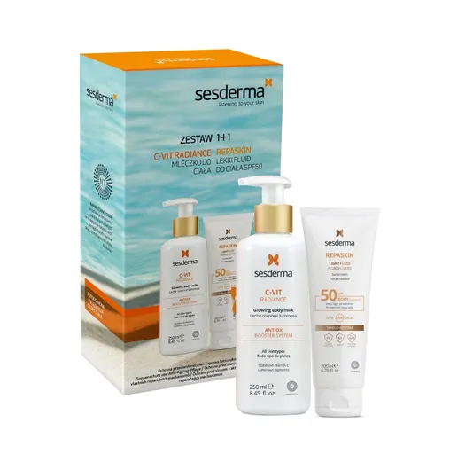 Sesderma C-VIT Radiance Tělové mléko + Repaskin Opalovací krém SPF50 2 ks