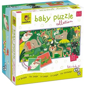 Ludattica Oboustranné puzzle pro nejmenší Džungle, 32 dílků (20507)