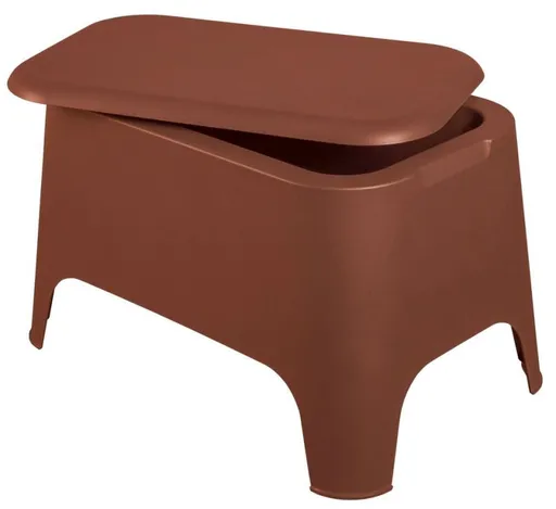 PETRA plastový stůl + box, terracotta