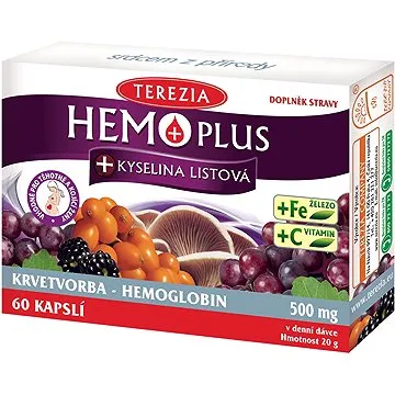 HEMOPLUS+Kys.listová 50+10 kapslí (3109205)