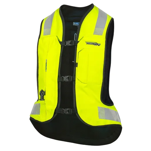 Airbagová vesta Helite Turtle 2 HiVis, mechanická s trhačkou žlutá S