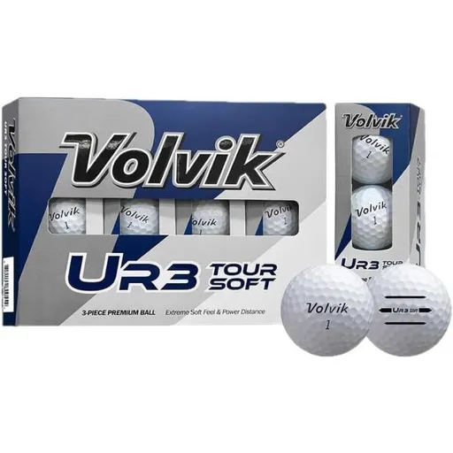 VOLVIK GB VV UR3 TOUR SOFT 12KS Golfové míčky, bílá, velikost