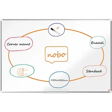 NOBO Premium Plus smaltovaná 150 x 100 cm, bílá (1915146)