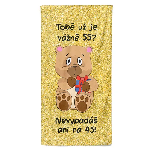 Osuška Tobě už je tolik? (věk: 55, Velikost osušky: 70x140cm)