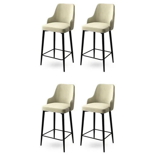 Sada barových židlí Enox Cream and Black, 4 ks, 4 ks