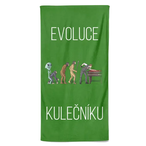 Osuška Evoluce kulečníku (Velikost osušky: 70x140cm)