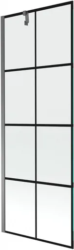 MEXEN/S Next vanová zástěna FIX 70 x 150, černá vzor, grafit metal 895-070-000-00-77-95