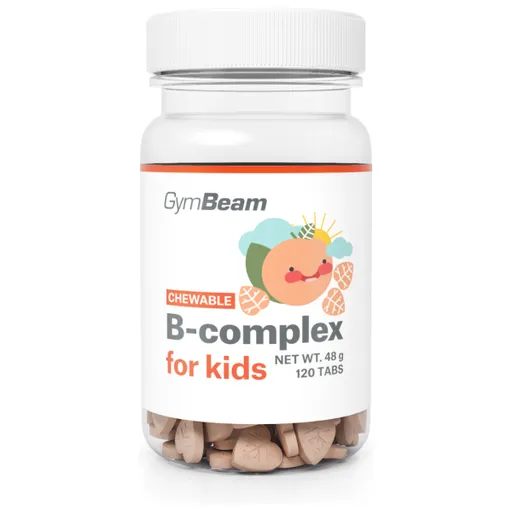 GymBeam ŽVÝKACÍ B - COMPLEX - 120 TAB - MERUŇKA Vitamíny pro děti, , velikost