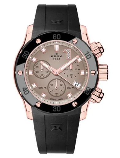EDOX CO-1 Chronolady Quartz Chronograph 10255-37RCABRDR