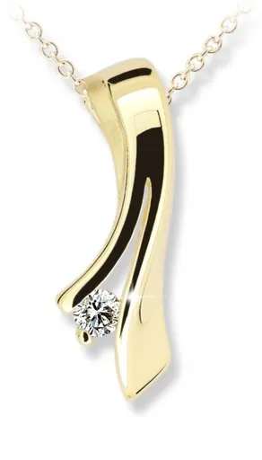 Cutie Jewellery Nadčasový přívěsek ze žlutého zlata se zirkonem Z6310-1796-40-10-X-1