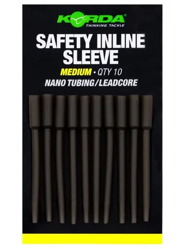 Korda převleky safety inline sleeve nano tubing/leadcore - medium