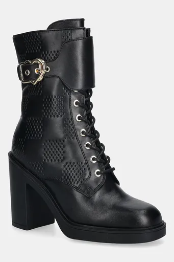 Kožené kotníkové boty Love Moschino