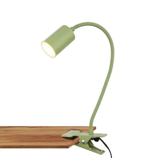 BRILONER Fleks lampička na stůl, nastavitelná, s klipsem, zelená 2176019