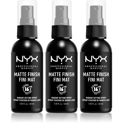 NYX Professional Makeup Makeup Setting Spray Matte fixační sprej 3x60 ml