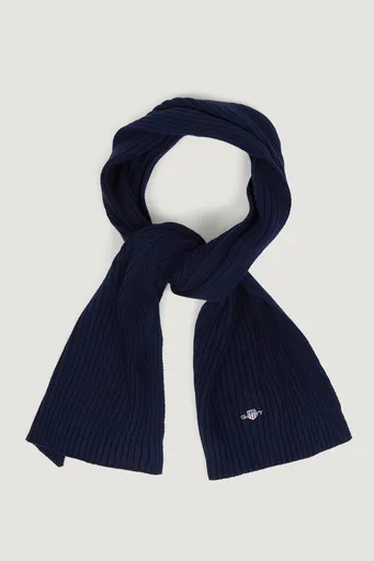 ŠÁLA GANT COTTON BLEND LOGO SCARF MARINE