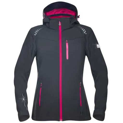 Ardon Dámská softshellová bunda FLORET - Černá / růžová | XL