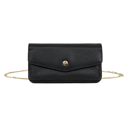 Dámská kožená kabelka na mobil a doklady Hexagona Flér - černá