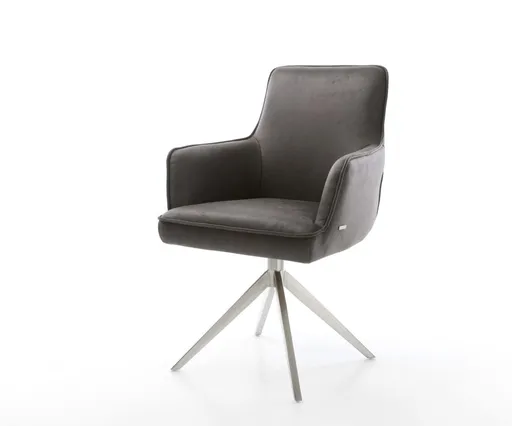 Otočná židle Heira-Flex s područkami Mikrovlákno Anthracite