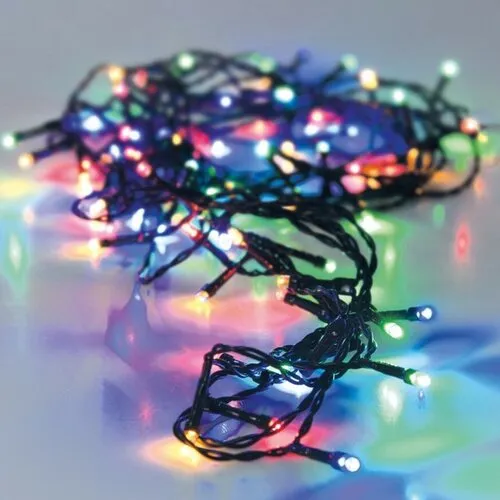 LED Vánoční venkovní řetěz barevná,  48x LED, 3,5 m, na baterie 3x AA, časovač, 3 m