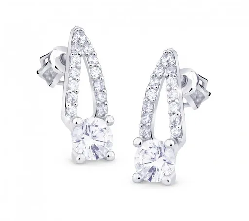 Cutie Jewellery Luxusní zlaté náušnice s třpytivými zirkony Z8044-30-10-X-2