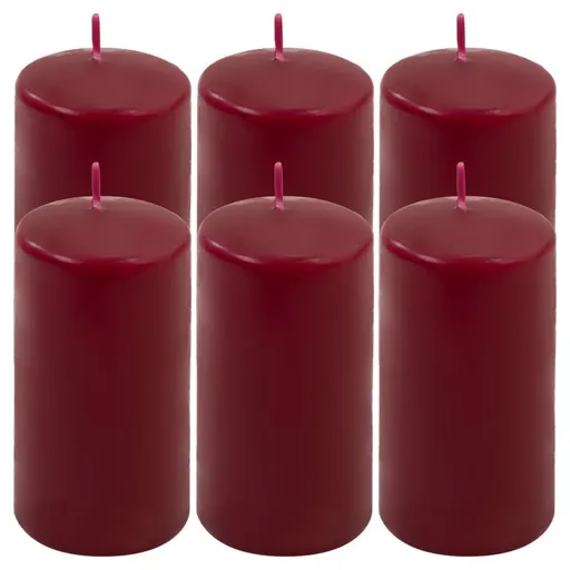 Vínová parafínová svíčka 11,5 cm, 30 h hoření, sada 6 ks